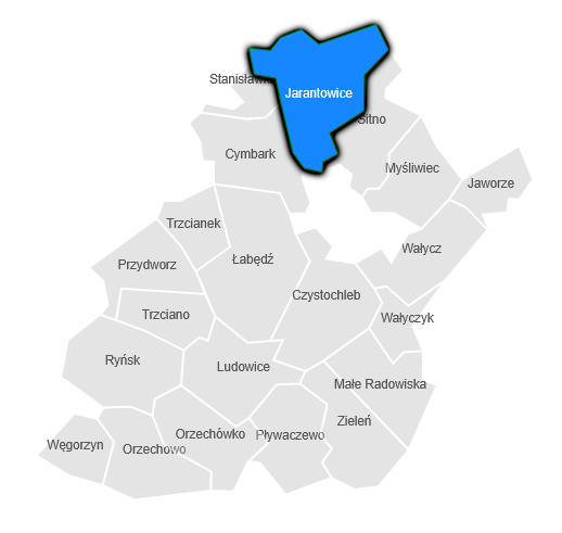 Mapa - sołectwo Jarantowice