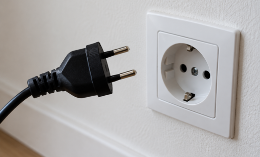 Wtyczka elektryczna wyjęta z gniazdka